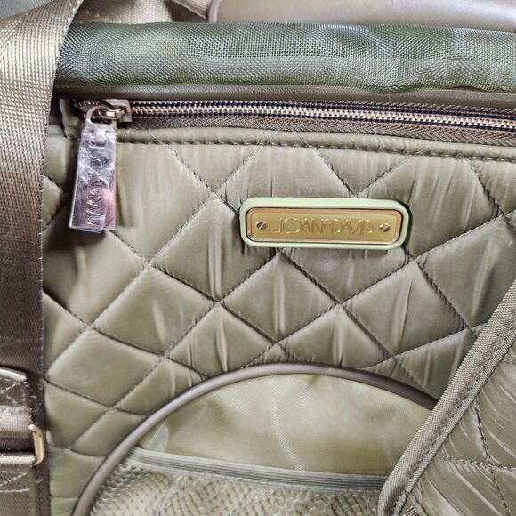 Joan & David Quilted Olive Green Pet Carrier Travel Bag Sherpa Pad Small Animal - Picture 6 of 14